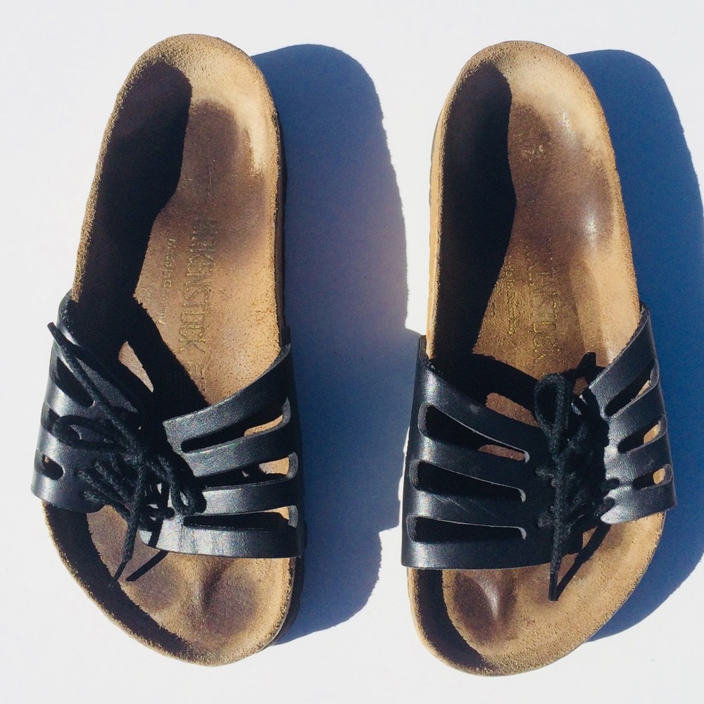 Birkenstock lace-up sandals w/cutwork detail - Picture 3 of 8